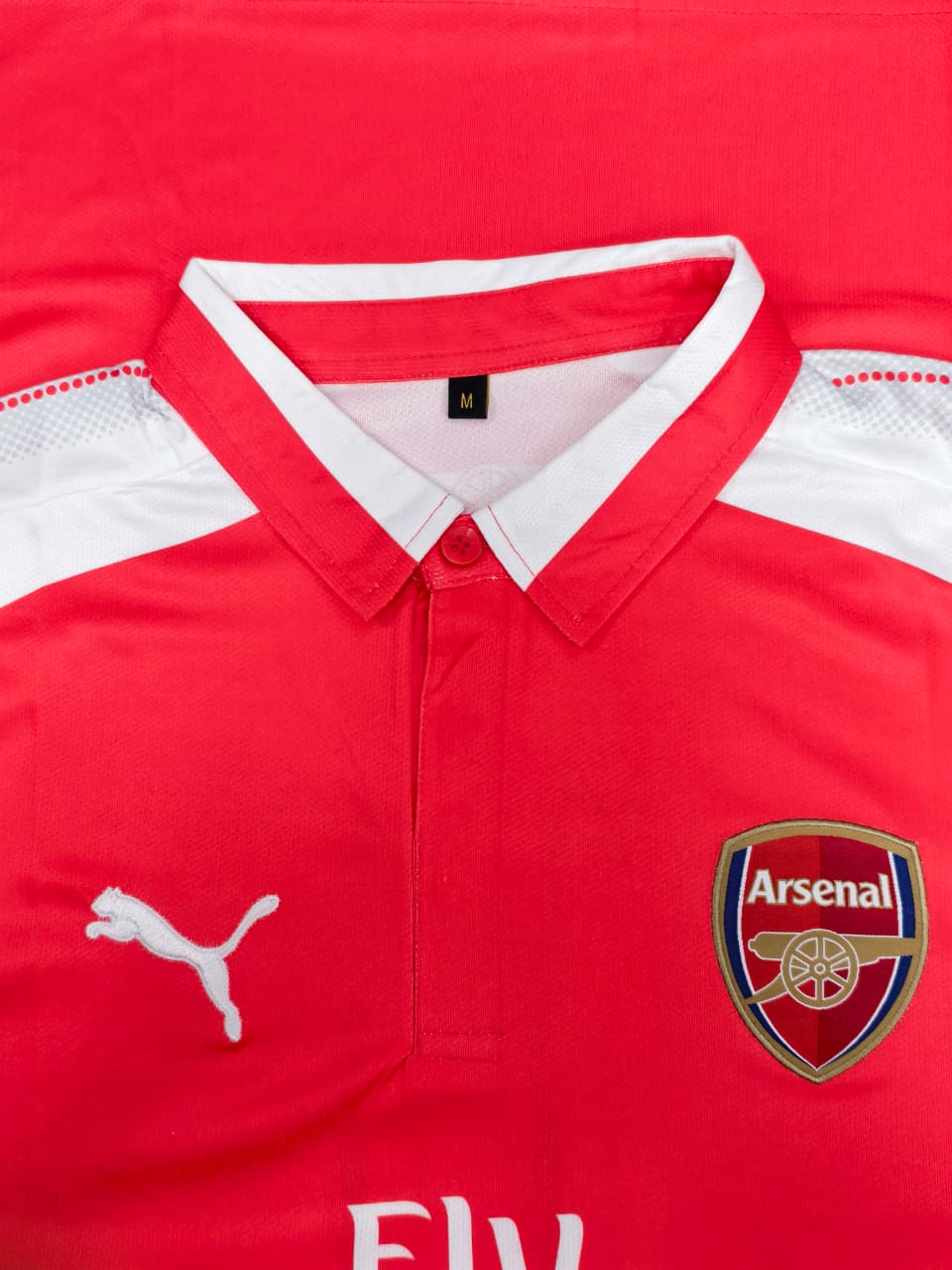 ARSENAL RETRO 2017-18 HOME OZIL with COLLAR (EMBROIDERY LOGOS)