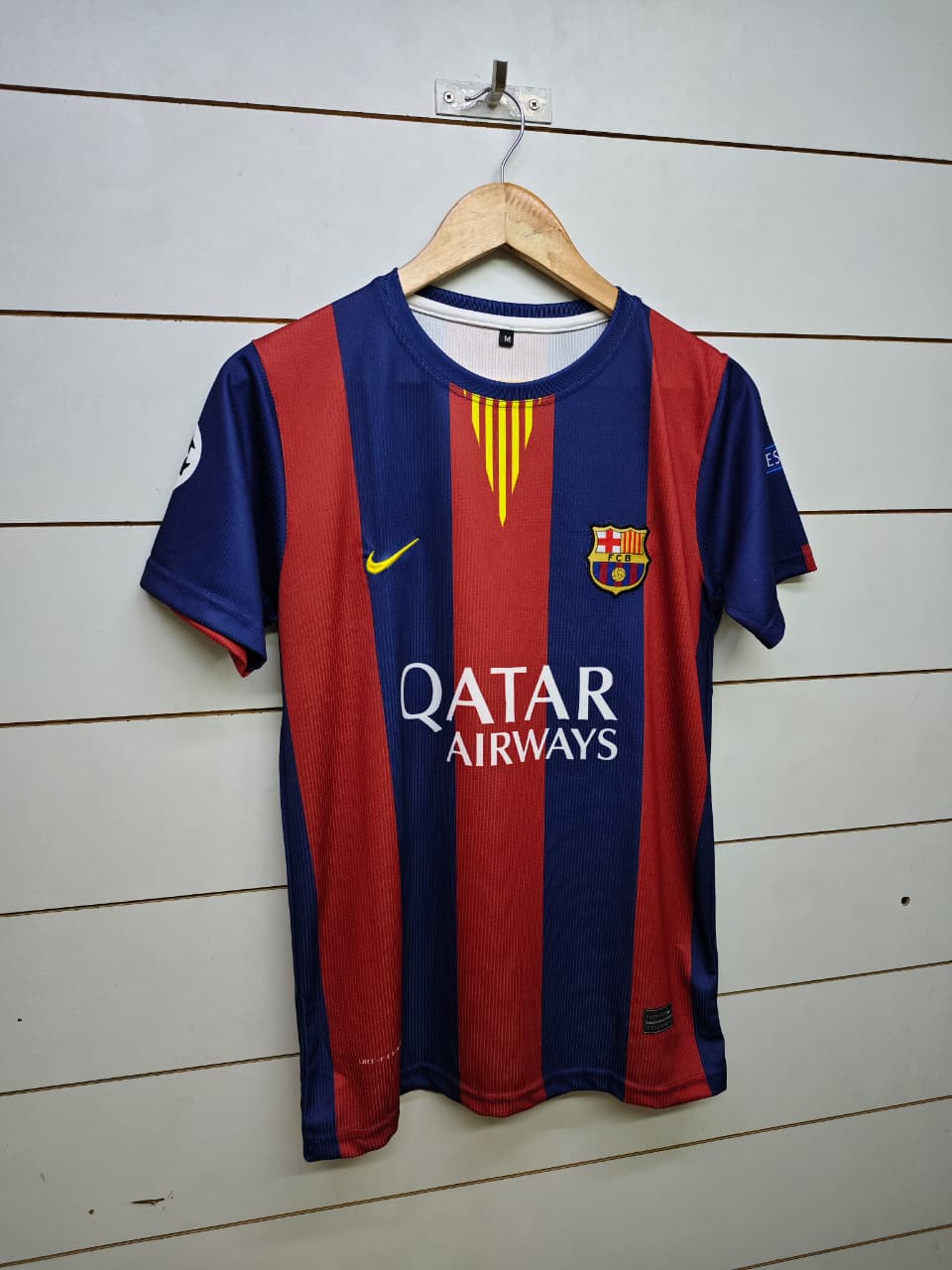 BARCELONA RETRO 2014-15 HOME NEYMAR JR (EMBROIDERY LOGOS)