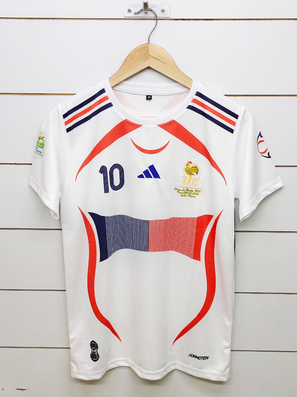 FRANCE RETRO 2006 AWAY ZIDANE (EMBROIDERY LOGOS)