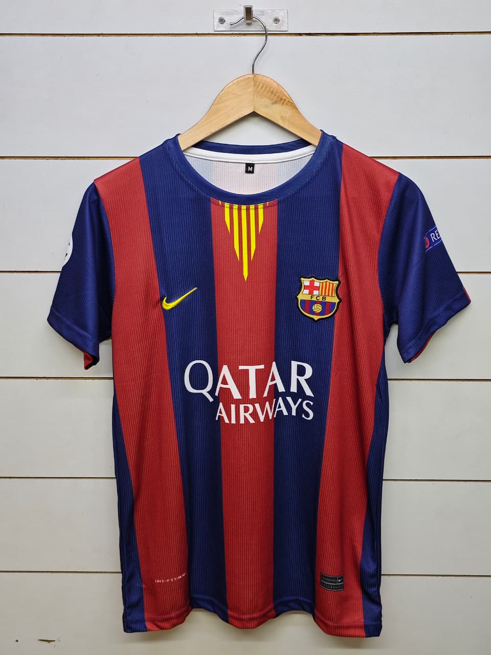 BARCELONA RETRO 2014-15 HOME NEYMAR JR (EMBROIDERY LOGOS)