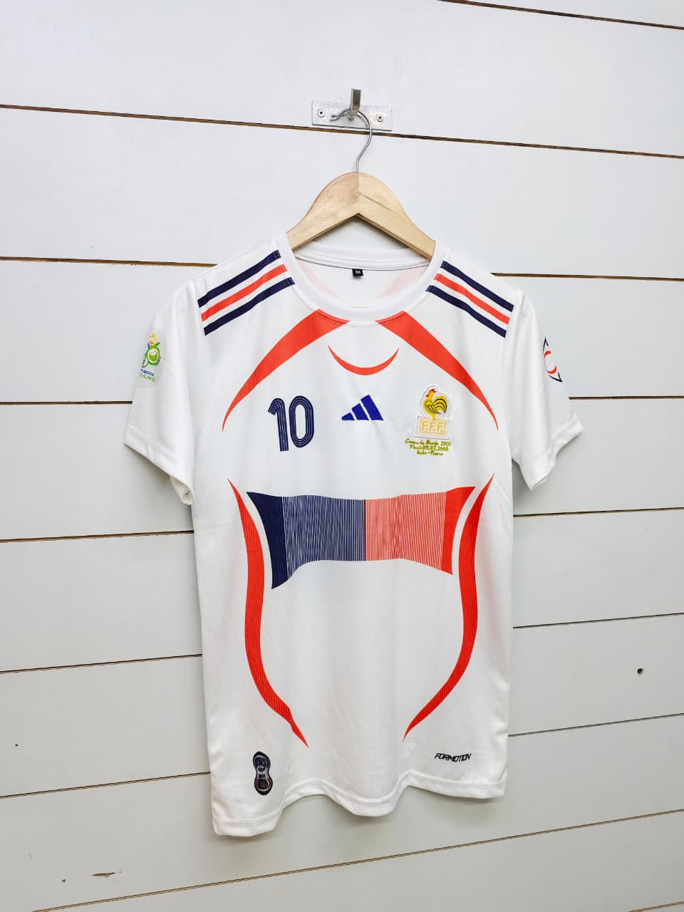 FRANCE RETRO 2006 AWAY ZIDANE (EMBROIDERY LOGOS)