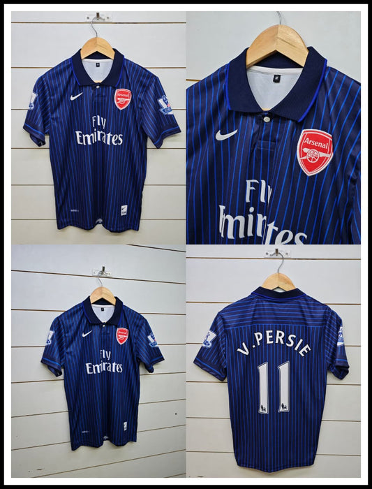 ARSENAL RETRO 2009-10 AWAY V.PERSIE with COLLAR (EMBROIDERY LOGOS)