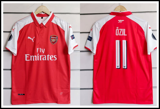 ARSENAL RETRO 2017-18 HOME OZIL with COLLAR (EMBROIDERY LOGOS)