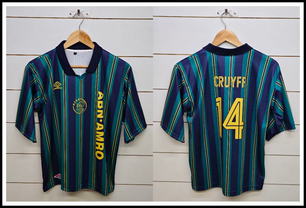 AJAX RETRO 1993-94 AWAY CRUYFF with COLLAR 5 SLEEVE
