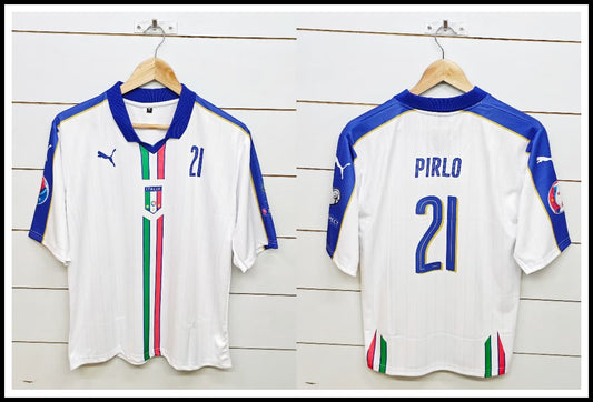 ITALY RETRO 2016 AWAY PIRLO with COLLAR 5 SLEEVE