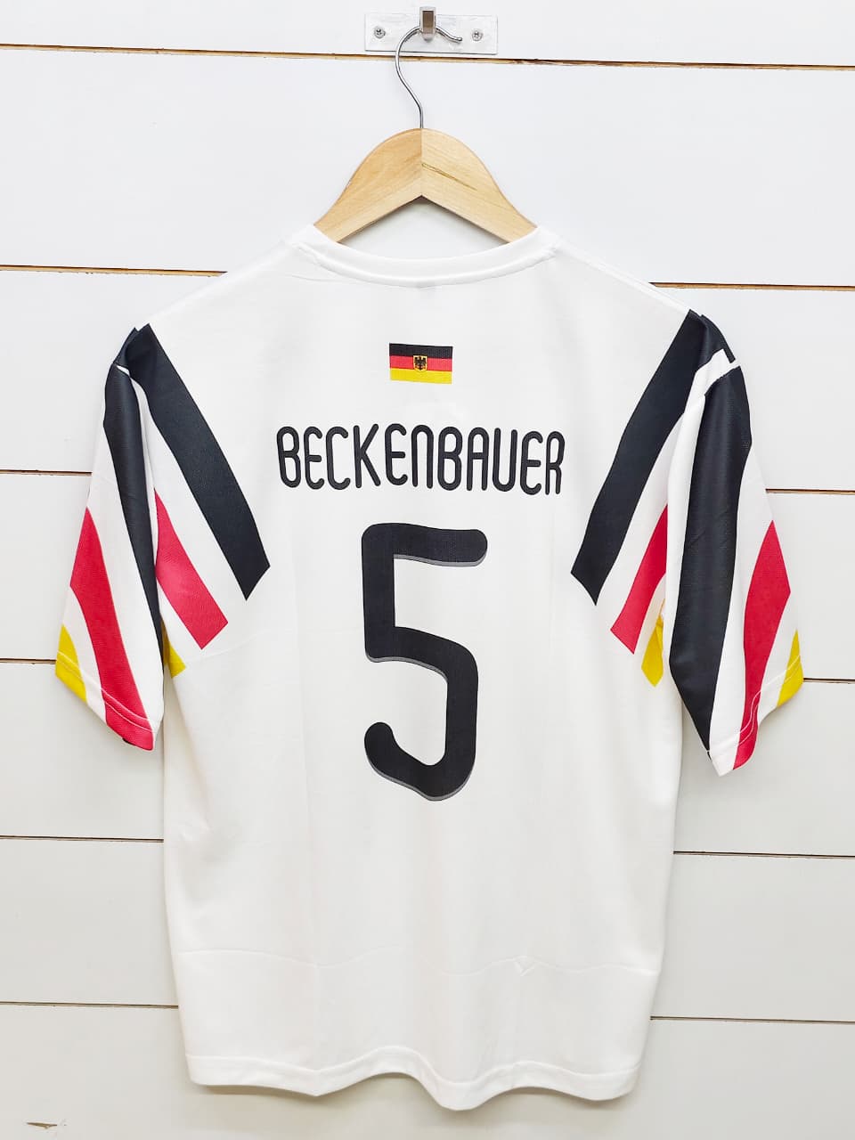 GERMANY RETRO WHITE BECKENBAUER 5 SLEEVE (EMBROIDERY LOGOS)