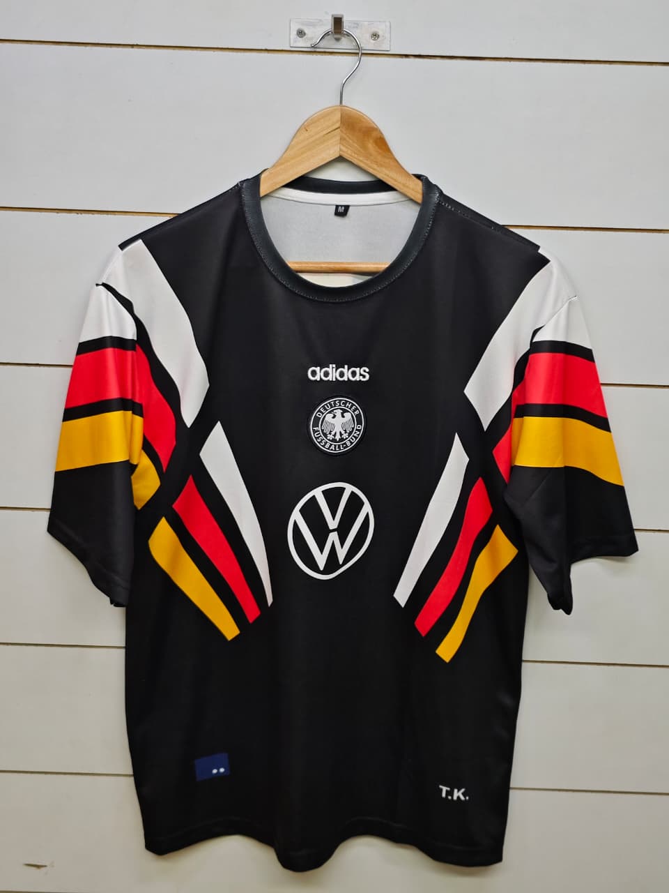 GERMANY RETRO BLACK BECKENBAUER 5 SLEEVE (EMBROIDERY LOGOS)