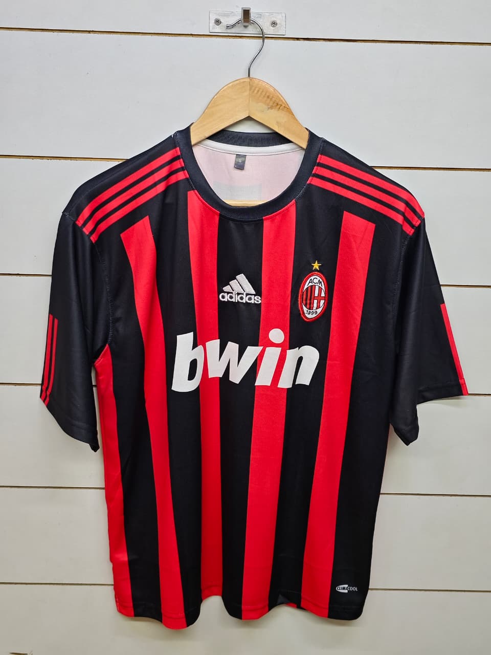 AC MILAN RETRO 2008-09 HOME BECKHAM 5 SLEEVE (EMBROIDERY LOGOS)