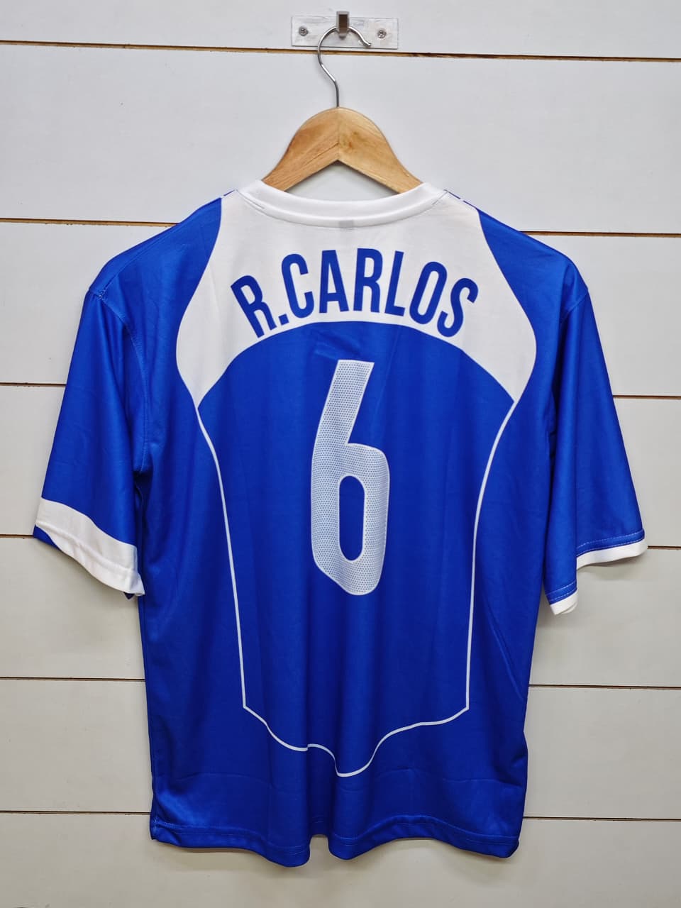 BRAZIL RETRO 2004 AWAY R.CARLOS 5 SLEEVE (EMBROIDERY LOGOS)