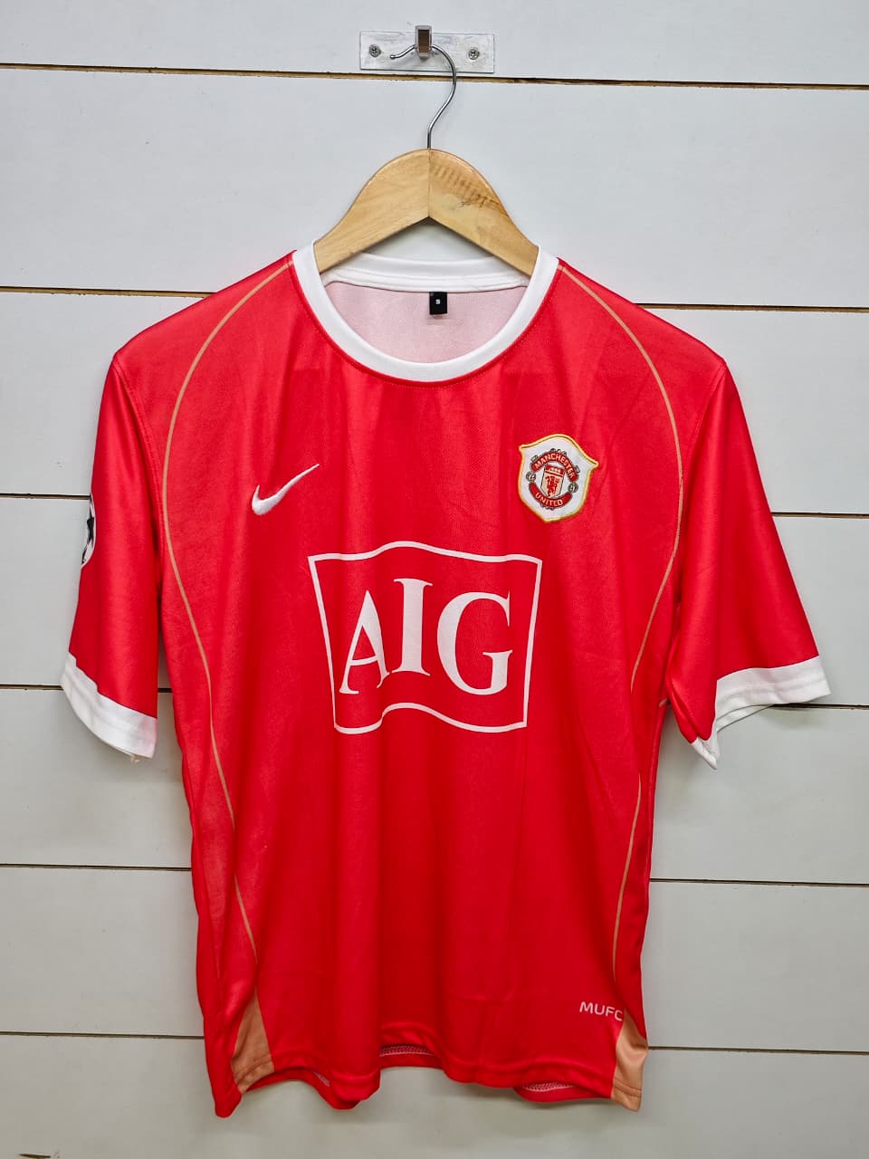 MANCHESTER UNITED RETRO 2006-07 HOME RONALDO 5 SLEEVE (EMBROIDERY LOGOS)