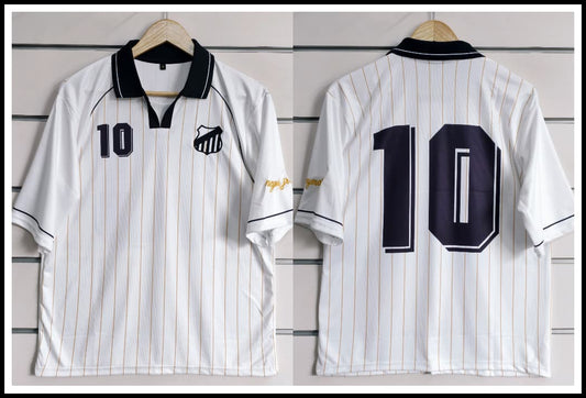 SANTOS WHITE with COLLAR 5 SLEEVE (EMBROIDERY LOGOS)